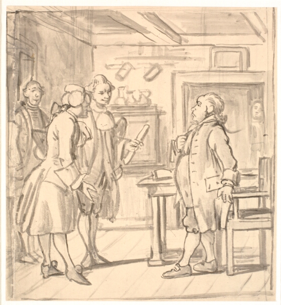 Wilhelm Marstrand, Rådsherrenes lykønsknings visit (Den politiske kandestøber)
