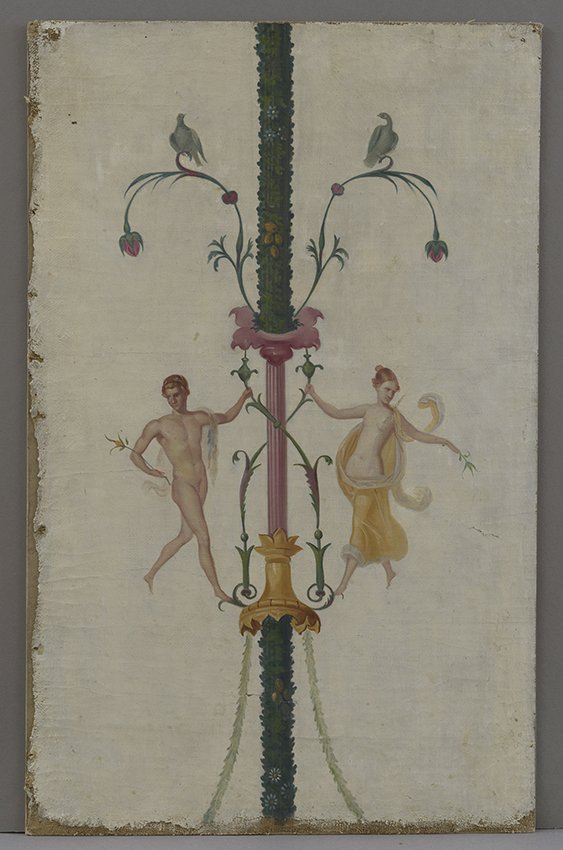 Unknown artist, Unbekannt: Allegorie auf die eheliche Liebe (im pompejanischen Stil), um 1850