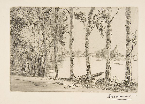 Félix Bracquemond, Trembles au bord de la Seine