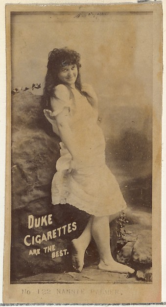 W. Duke, Sons & Co., Card Number 122, Nannie Palmer, from the Actors and Actresses series (N145-6) issued by Duke Sons & Co. to promote Duke Cigarettes