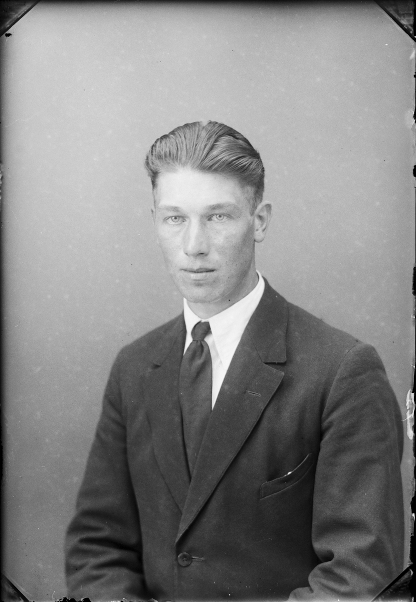 Skötsner-Edhlund, Ateljéporträtt - ung man, Östhammar, Uppland