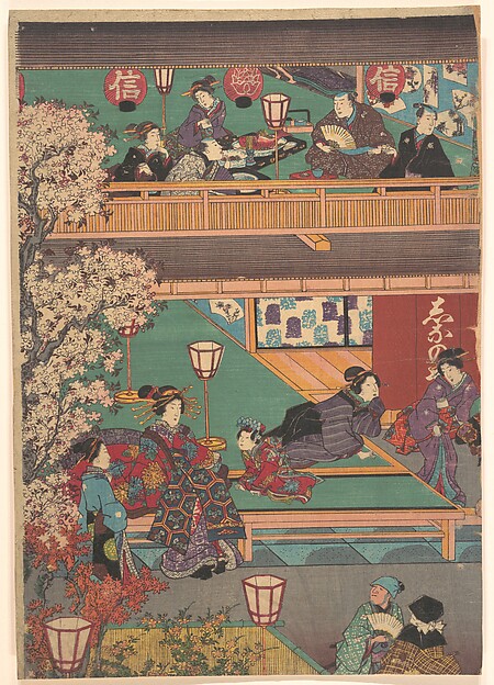 Unidentified artist, Early Evening in Yoshiwara Inn