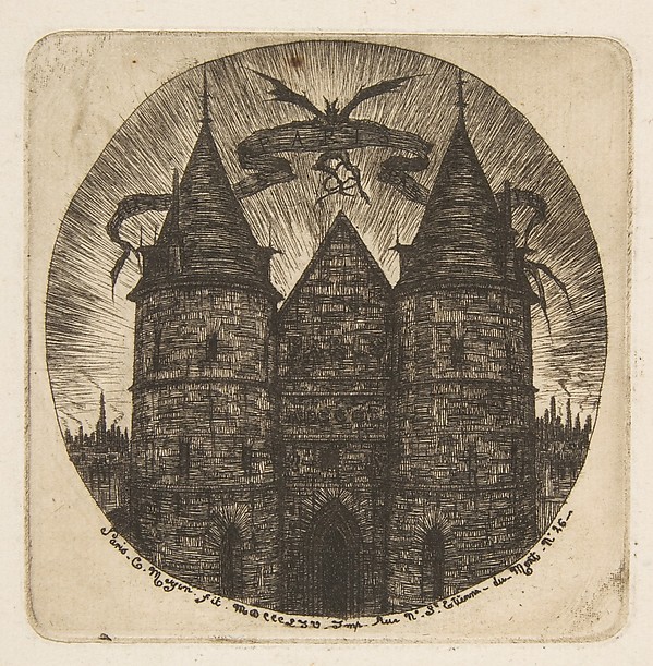 Charles Meryon, The Old Entrance to the Palais de Justice, Paris, frontispiece to "Etchings of Paris"
