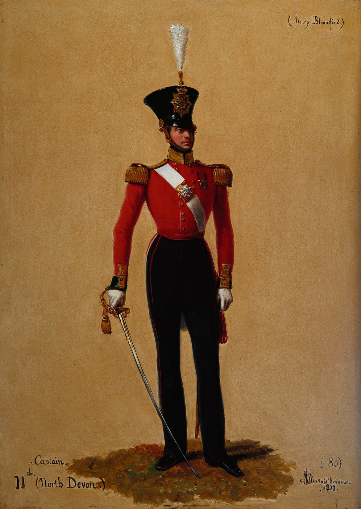 Alexandre Jean Dubois-Drahonet, Captain Henry Keane Bloomfield (1799-1870), 11th (North Devonshire) Regiment of Foot