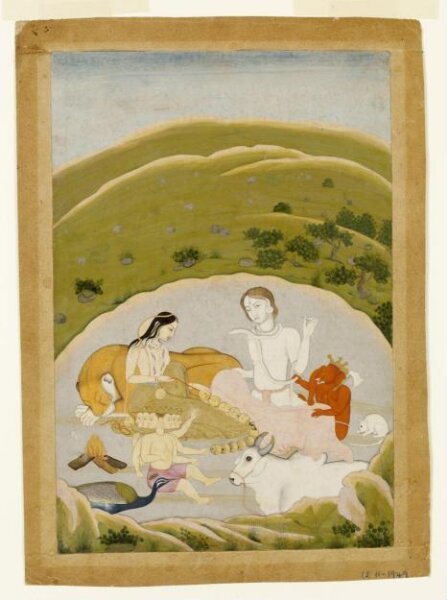 Unknown, Shiva and Parvati, Ganesh, Karttikeya and Nandi