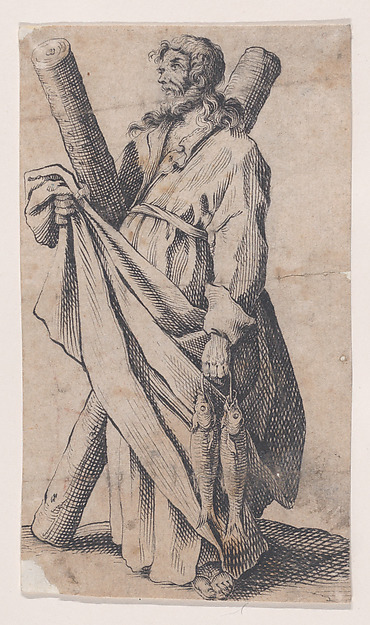 Anonymous, Copy of St. Andrew, from Les Grands Apôtres Debout, Représentant Le Sauveur, La Bienheureuse Marie et Les SaintsApôtres (The Large Standing Apostles, Representing The Savior, The Blessed Mary and The Apostles)