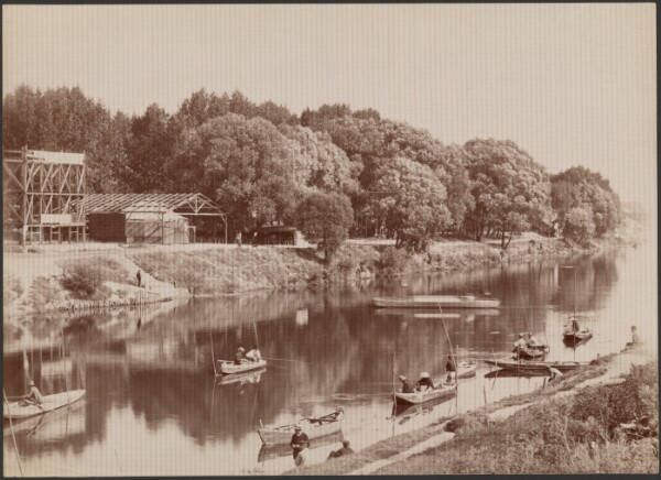 Unknown, [Men fishing on river]