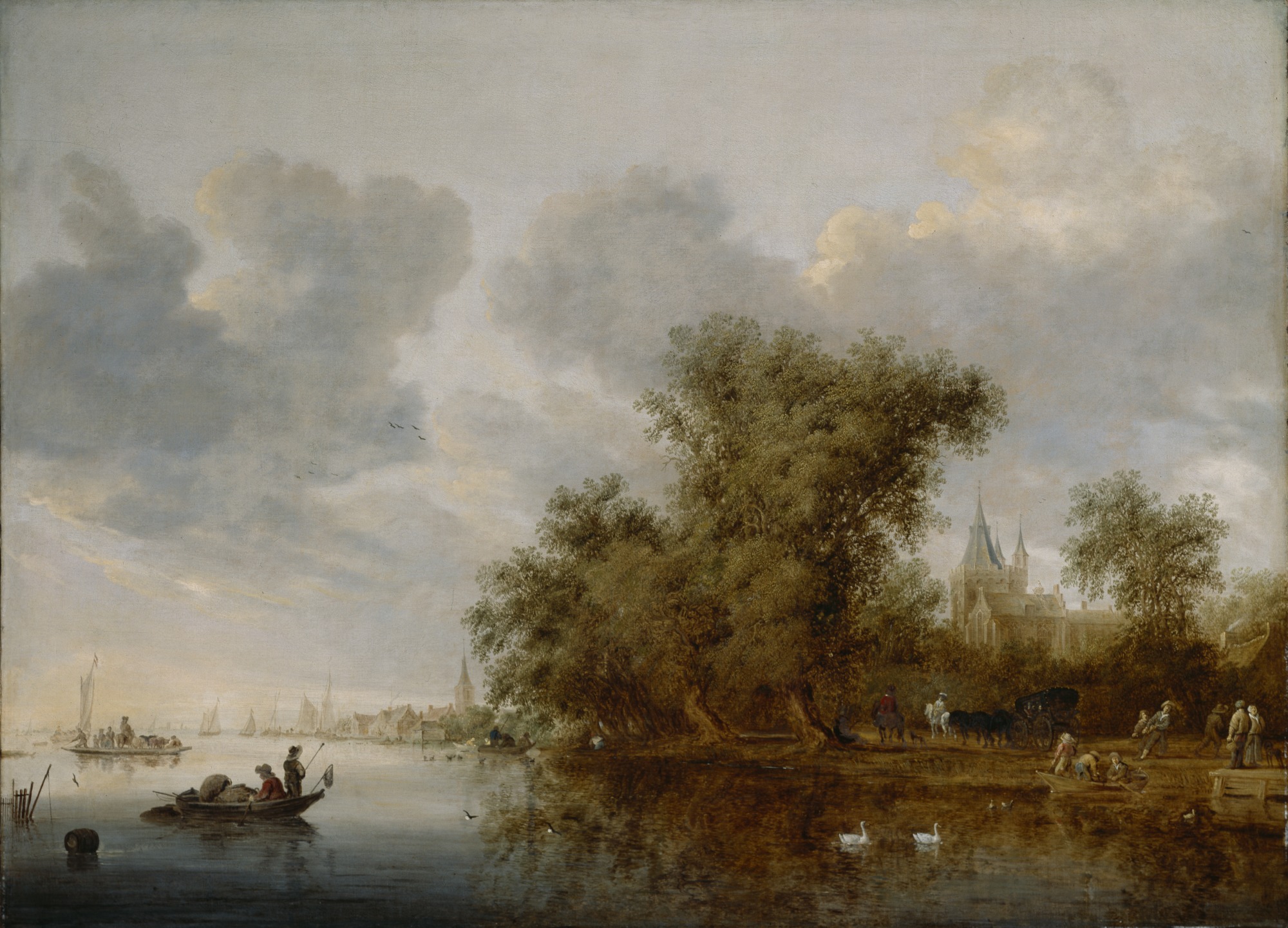 Salomon van Ruysdael, River Landscape