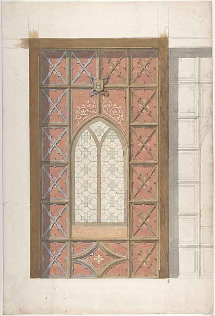 Jules-Edmond-Charles Lachaise, Design for Elevation of Window, Saint Clotilde