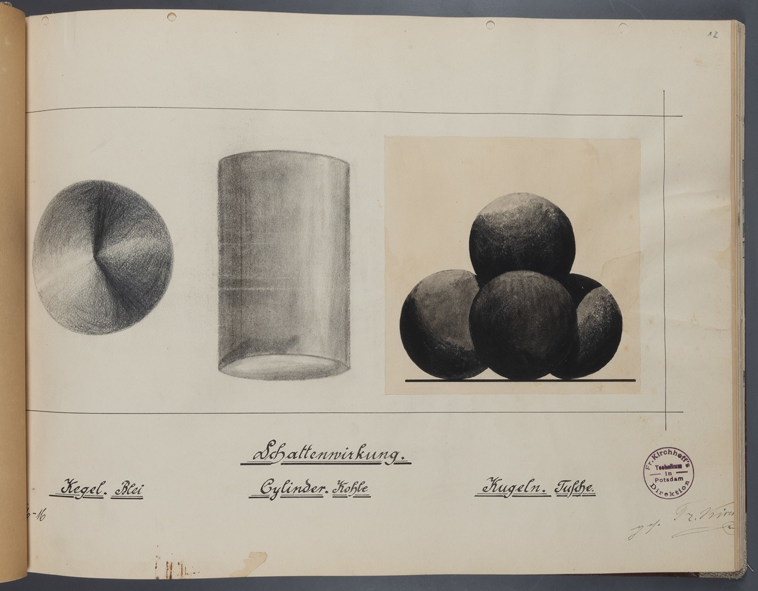 Franz Jordan (Potsdam-Babelsberg), Geometrische Körper: Kegel, Zylinder, Kugeln