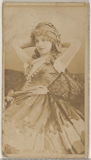 Allen & Ginter, Miss Carlton, from the Actors and Actresses series (N45, Type 8) for Virginia Brights Cigarettes