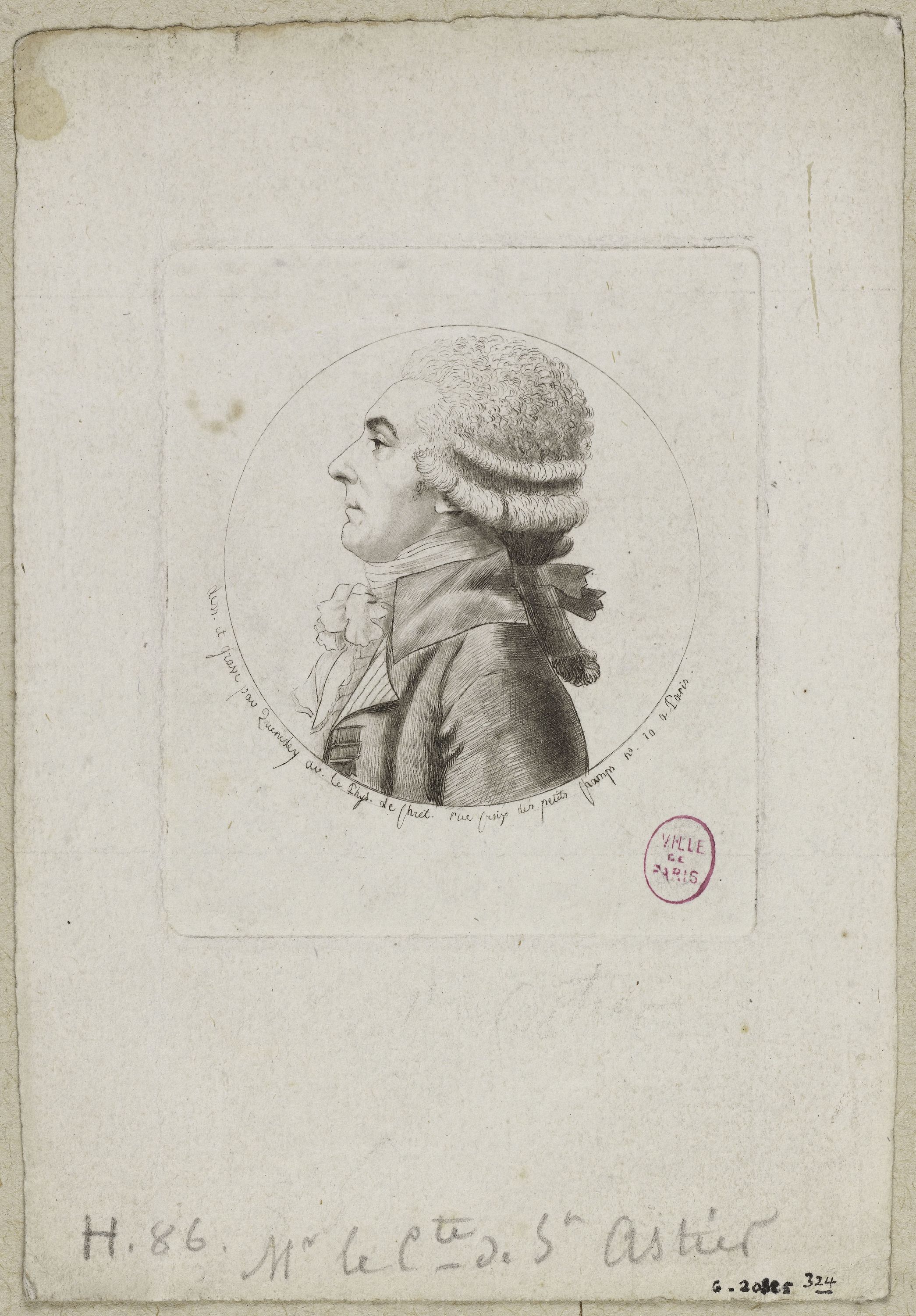 Edmé Quenedey, Portrait de Monsieur le Comte de Saint-Astier