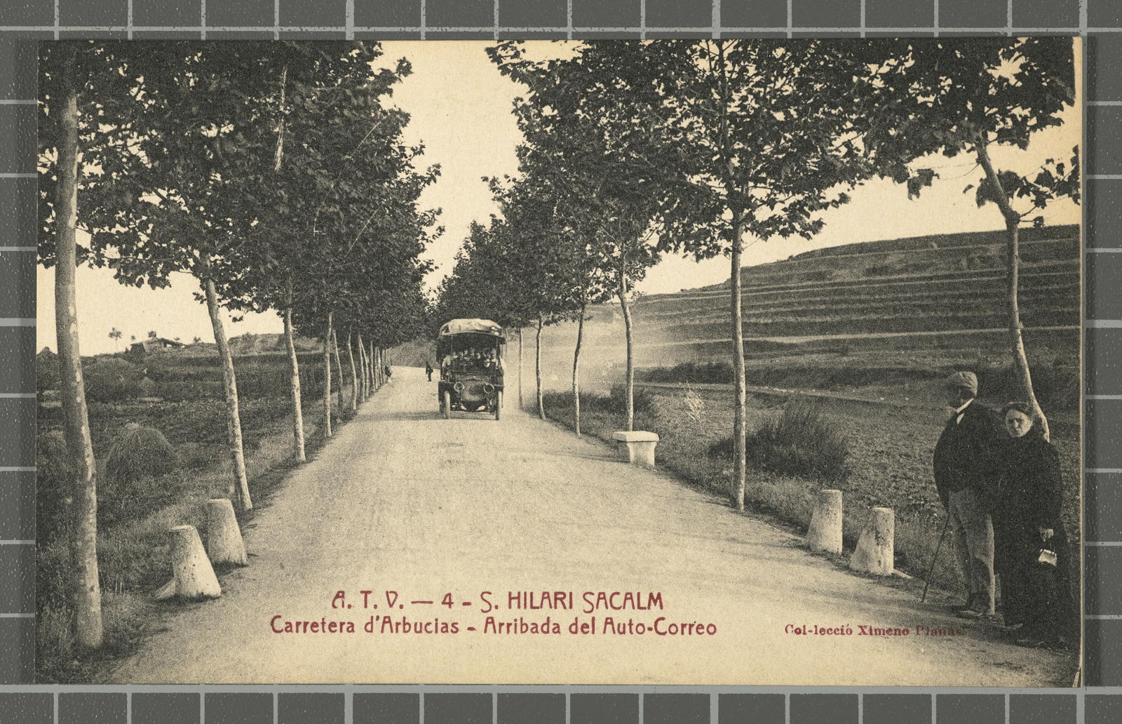 Josep Ximeno Planas, A. T. V. - 4 - S. Hilari Sacalm. Road of Arbucias - Arrival of the Auto-Correo