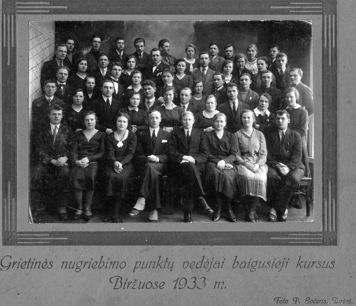 Petras Ločeris, Grietinės nugriebimo punktų vedėjai baigusieji kursus Biržuose 1933 02 01–11
