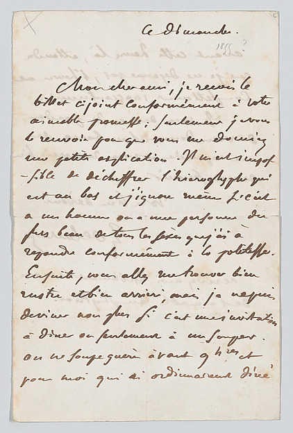 Eugène Delacroix, Letter to Théophile Gautier