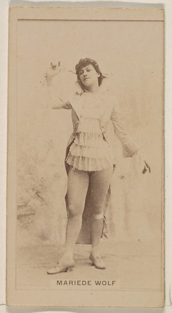 Kinney Brothers Tobacco Company, Mariede Wolf, from the Actresses series (N245) issued by Kinney Brothers to promote Sweet Caporal Cigarettes