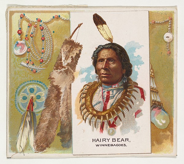 Allen & Ginter, Hairy Bear, Winnebagoes, from the American Indian Chiefs series (N36) for Allen & Ginter Cigarettes