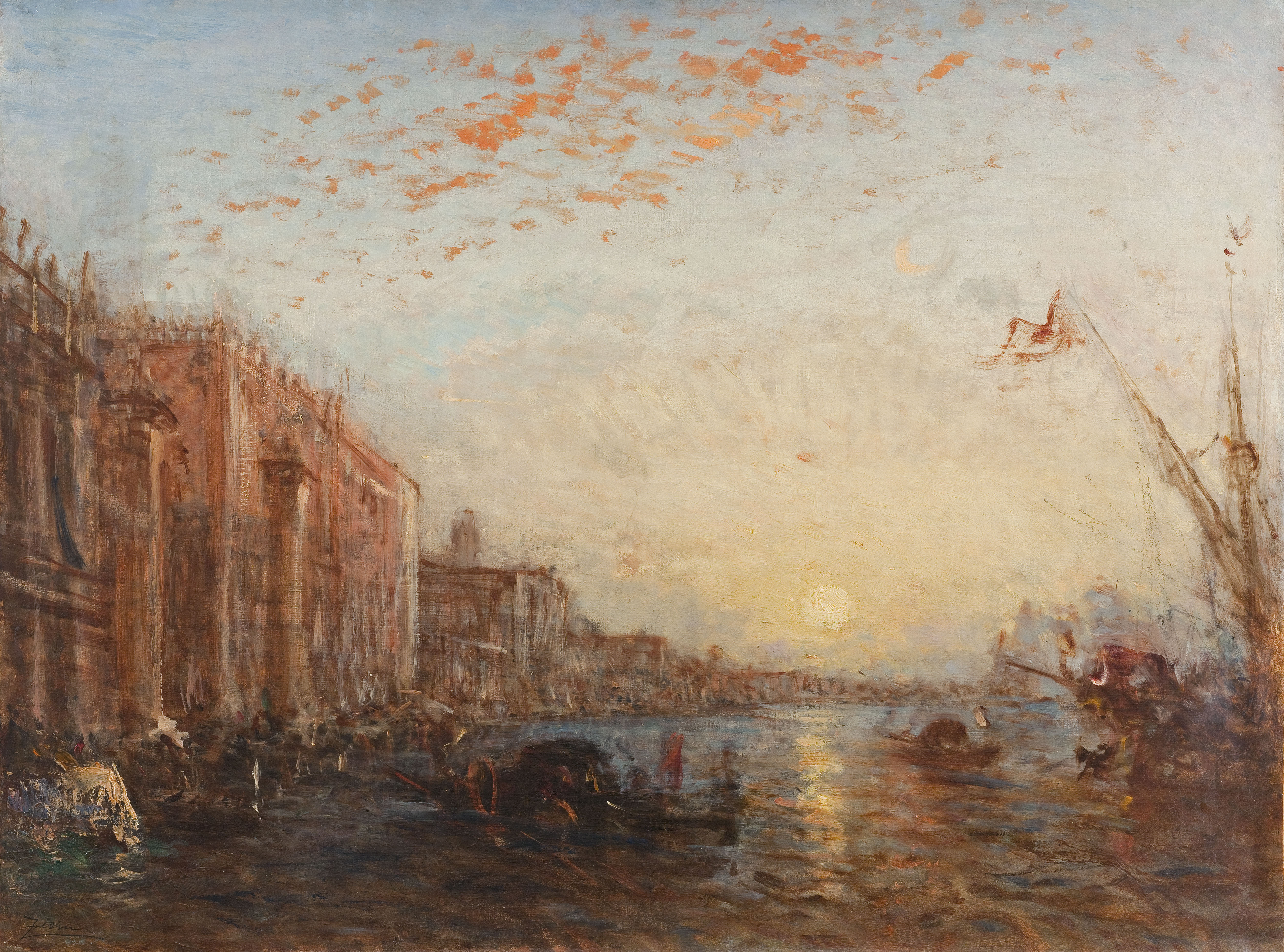 Félix Ziem, Inondation à Venise