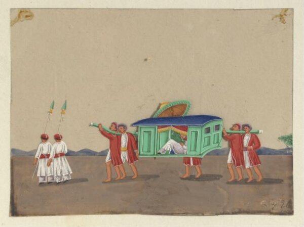 Unknown, One of eight paintings illustrating modes of transport.