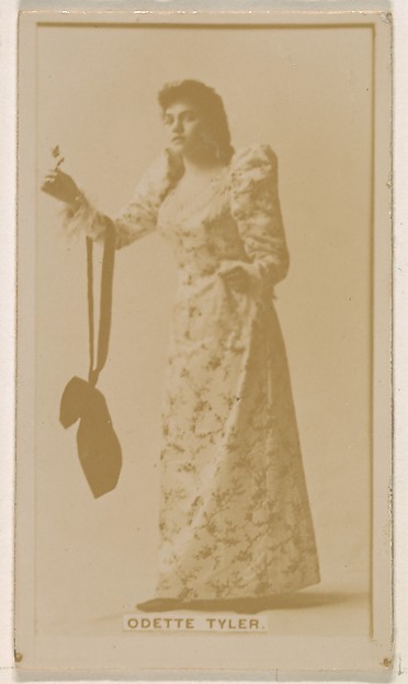 Kinney Brothers Tobacco Company, Odette Tyler, from the Actresses series (N245) issued by Kinney Brothers to promote Sweet Caporal Cigarettes