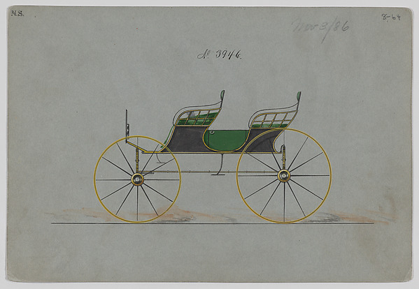 Brewster & Co., Design for 4 seat Phaeton, no top, no. 3946