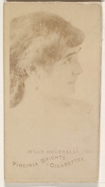 Allen & Ginter, M'lle Oqueralli, from the Actors and Actresses series (N45, Type 1) for Virginia Brights Cigarettes