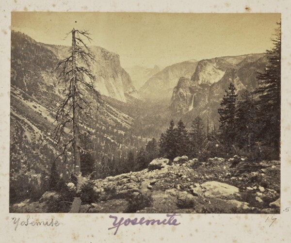 Carleton Watkins, The Yosemite Valley, from the Mariposa Trail, Yosemite Valley, Mariposa County, CAL. (No. 1138)