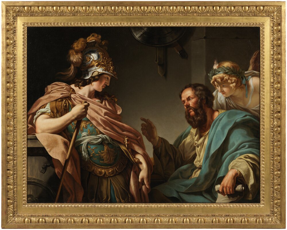 François-André Vincent, Alcibiades being taught by Socrates