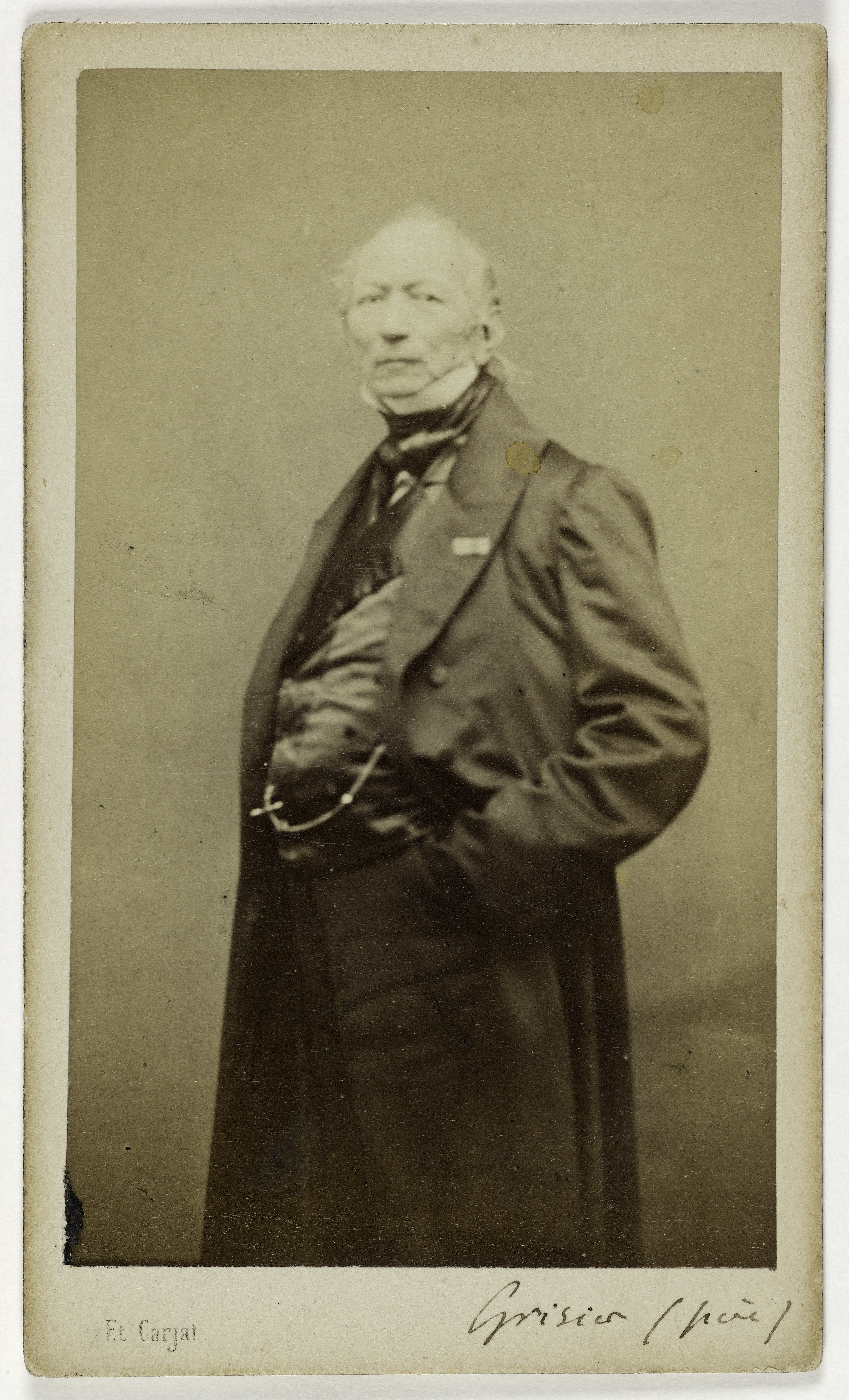 Carjat & Cie, Portrait de Grisier Augustin, (1791-1865), (maître d'armes)