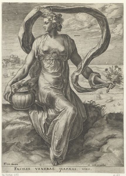 Cort, Cornelis, (1533?-1578), (printmaker), The pastoral goddesses and nymphs: Napaeae