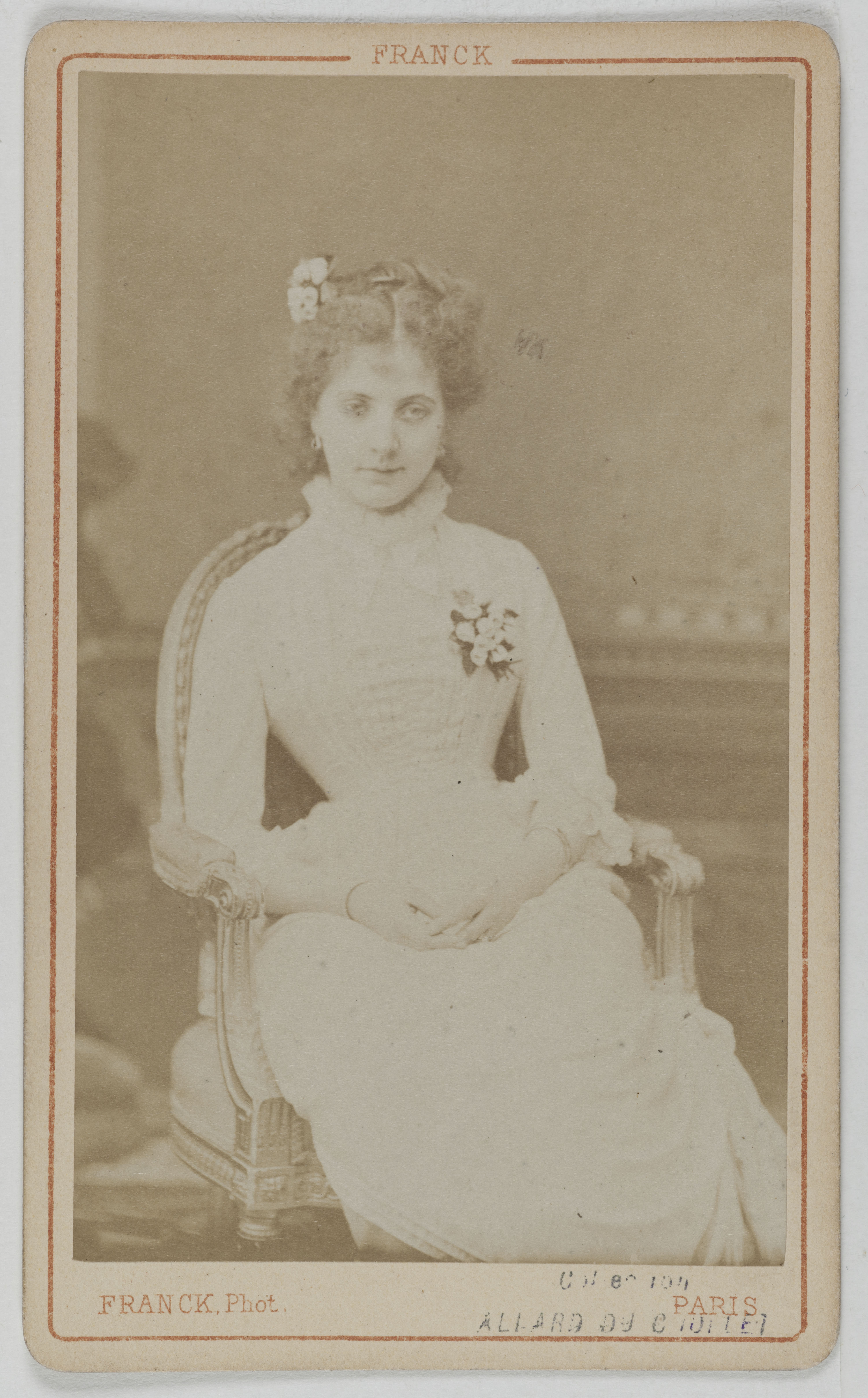 Franck, Portrait de Maria Legault (Marie Françoise Legault), (1858-1905), actrice