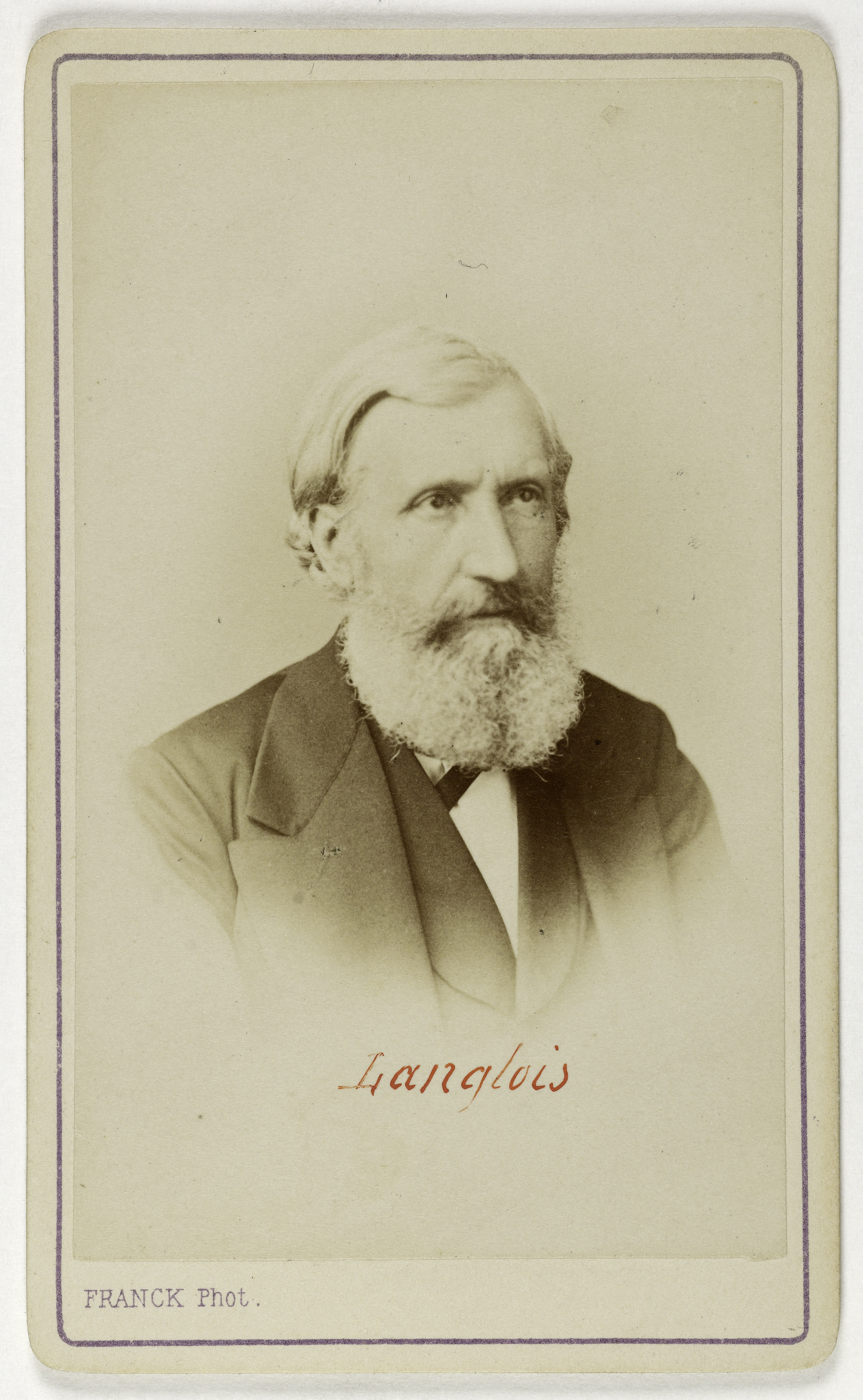 Franck, Portrait de Langlois Amédée Jérôme, (1819-1902), (marin, colonel de la Garde Nationale, homme politique)