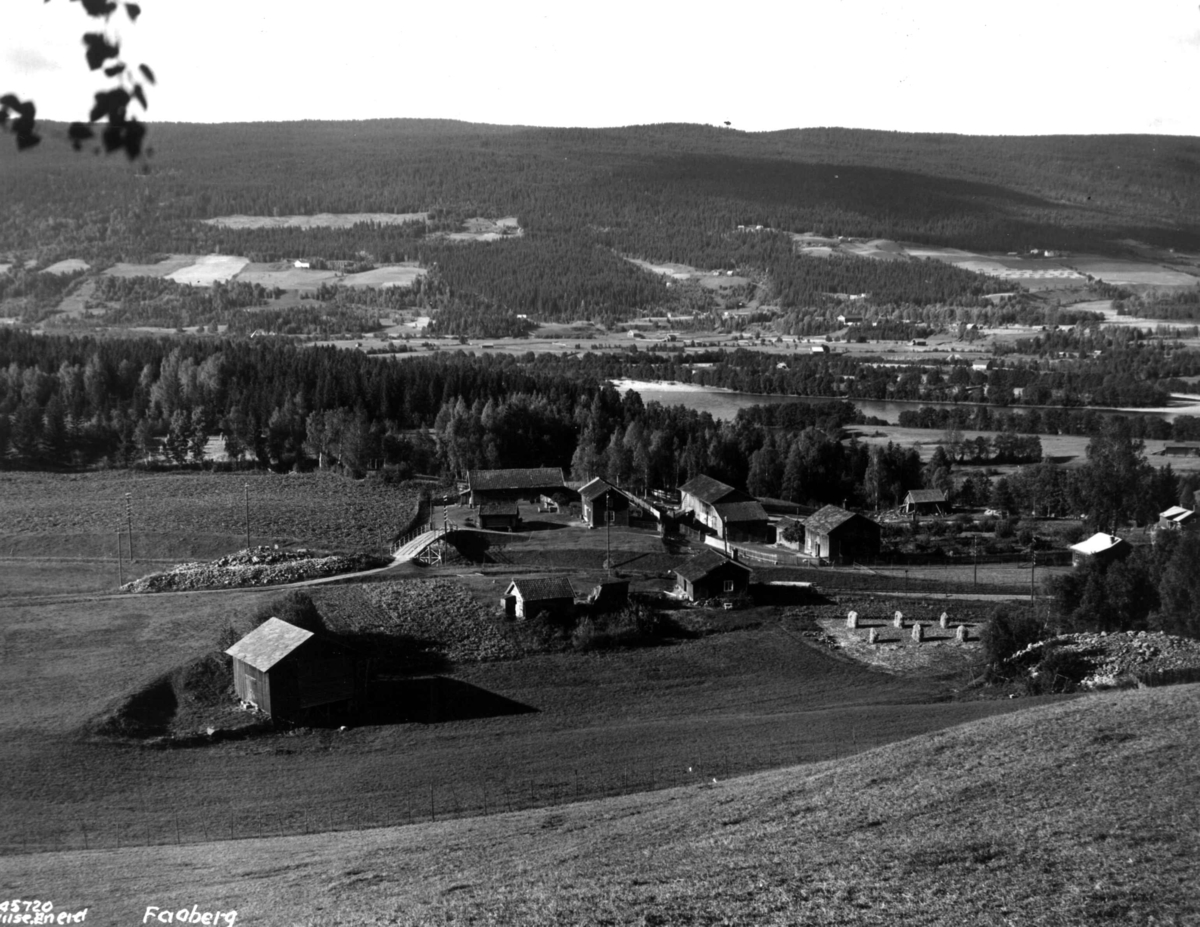 Anders Beer Wilse, Oversiktsbilde Lågen, Bebyggelse
