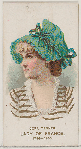 W. Duke, Sons & Co., Cora Tanner as a Lady of France, 1794-1800, from the set Actors and Actresses, Second Series (N71) for Duke brand cigarettes