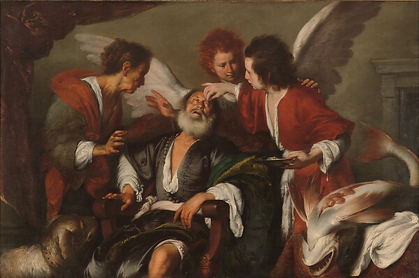 Bernardo Strozzi, Tobias Curing His Father's Blindness