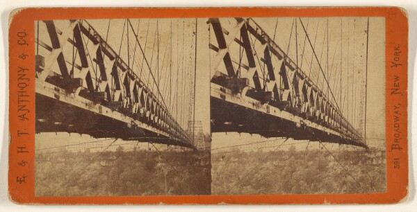 Edward and Henry T. Anthony & Co., The new Suspension Bridge, from the American Side.