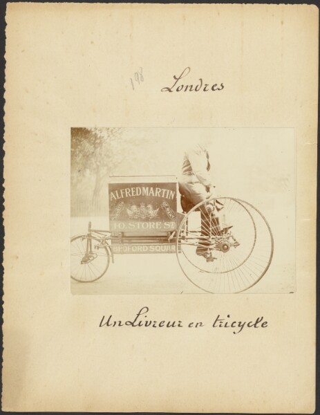 Unknown, [Delivery man on a tricycle]
