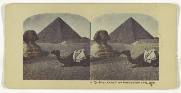 Unknown, The Sphinx, Pyramid and Kneeling Camel, Cairo, Egypt.