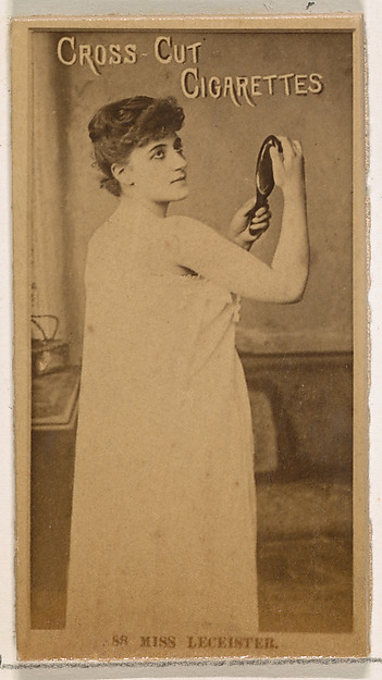 W. Duke, Sons & Co., Card Number 88, Miss Leicester, from the Actors and Actresses series (N145-2) issued by Duke Sons & Co. to promote Cross Cut Cigarettes