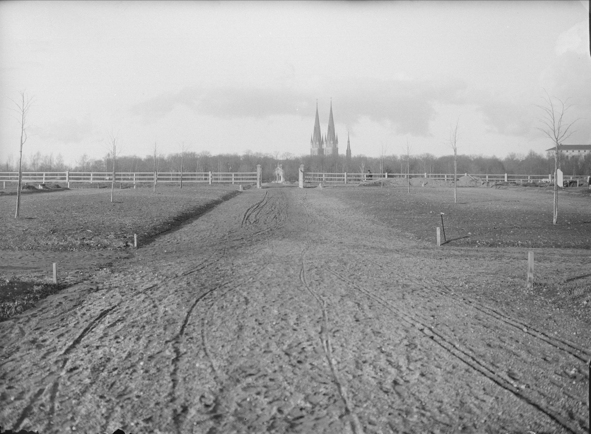 Alfred Dahlgren, Uppsala kyrkogård från sydväst, Kåbo, Uppsala 1901 - 1902