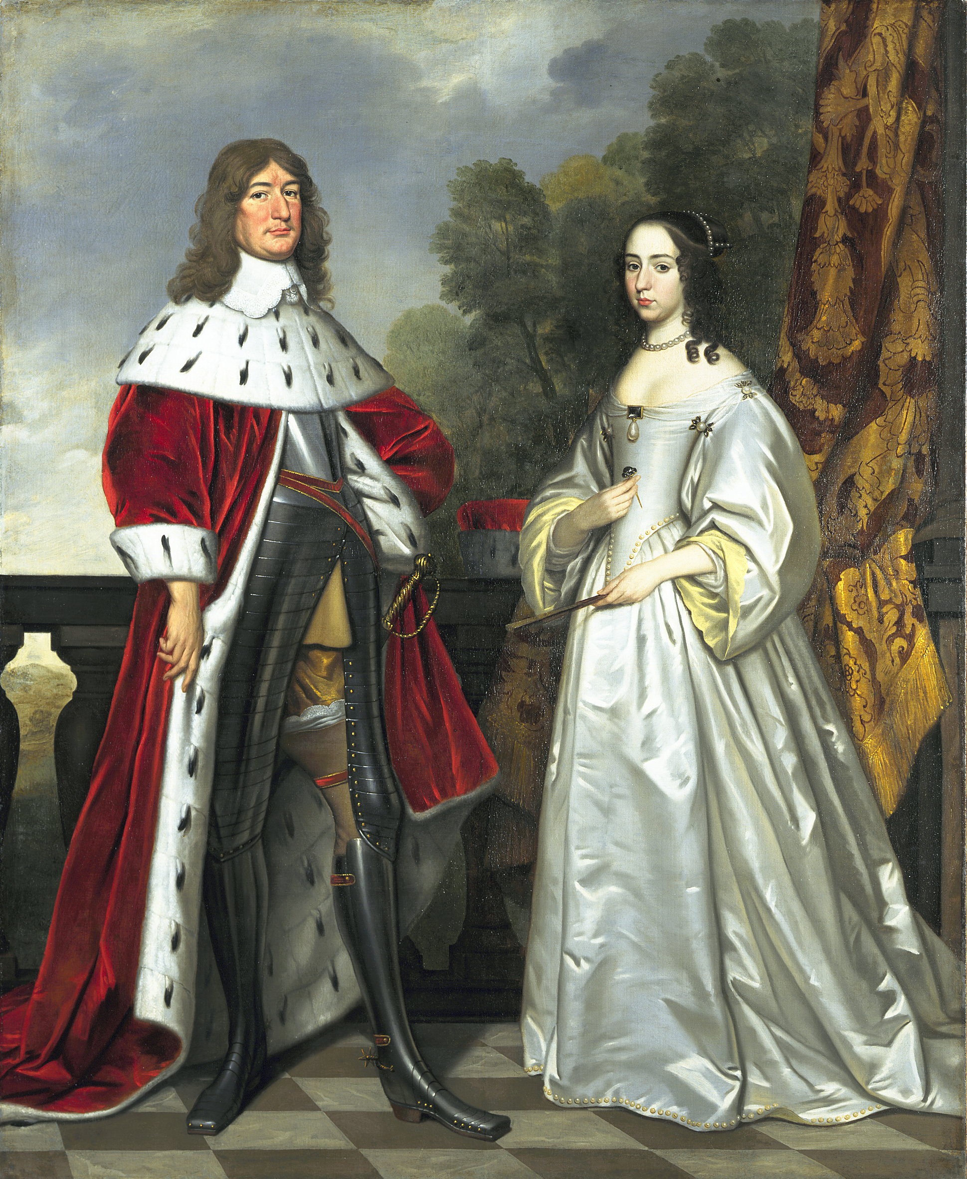 Gerrit van Honthorst, Dubbelportret van Friedrich Wilhelm I (1620- 1688) en Louise Henriette (1627-1667)