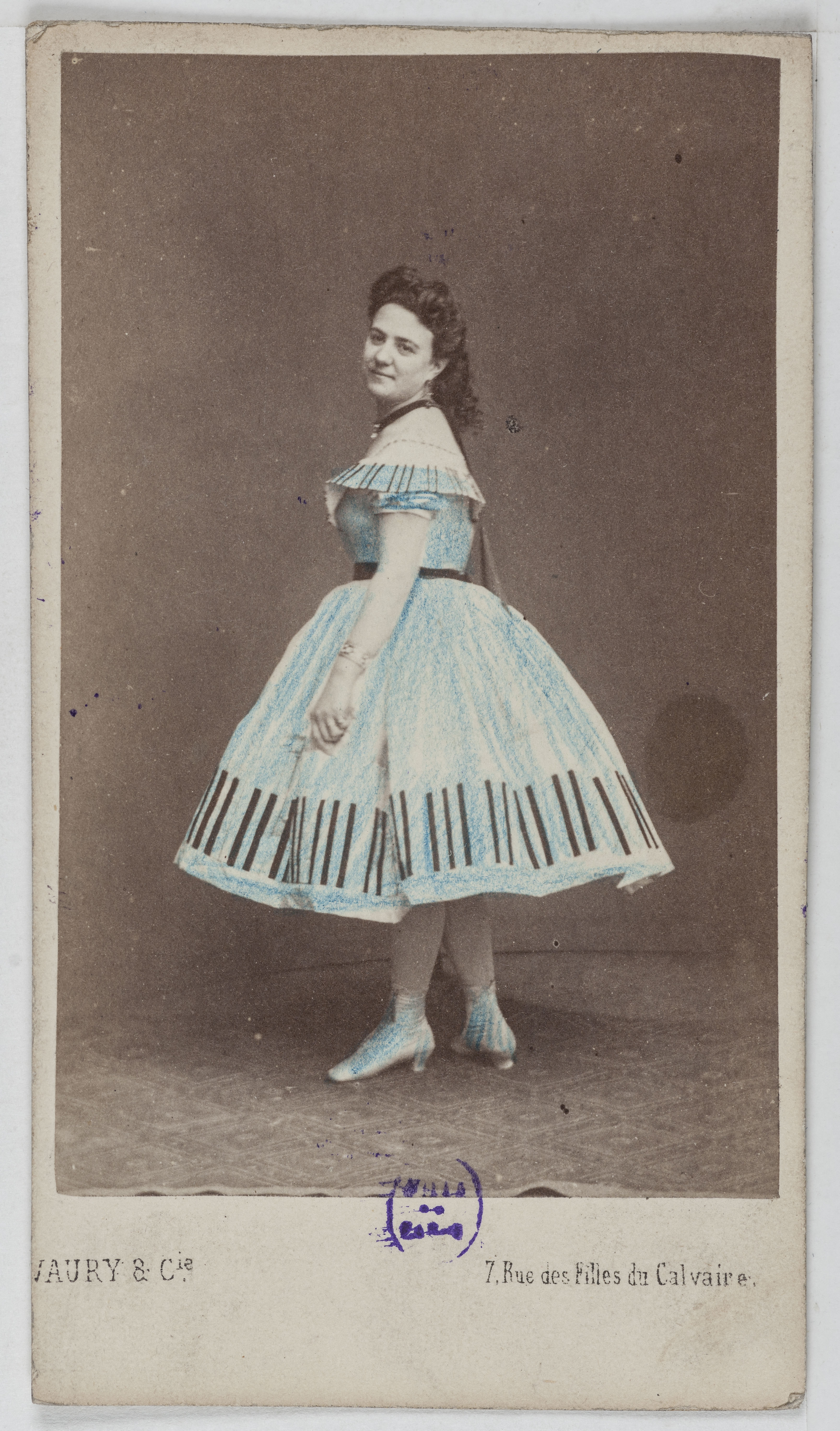 Vaury et Cie, Portrait de Nina, actrice au Théâtre Déjazet en 1865.