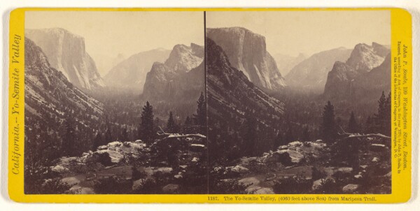 John P. Soule, The Yo-Semite Valley, (4060 feet above Sea) from Mariposa Trail.