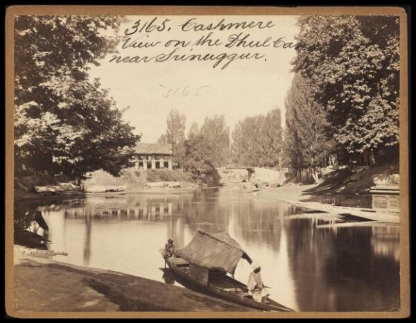 Francis Frith, Cashmere.  View on the Dhul Canal near Srinuggur