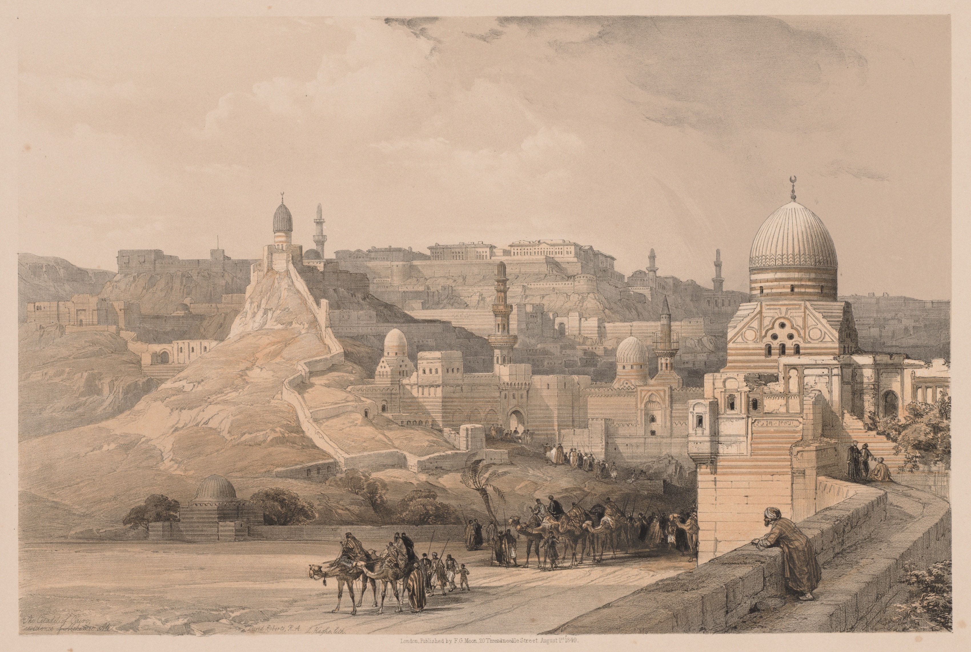 Louis Haghe, Egypt and Nubia:  Volume III - No. 34, The Citadel of Cairo, Residence of Mehemet Ali