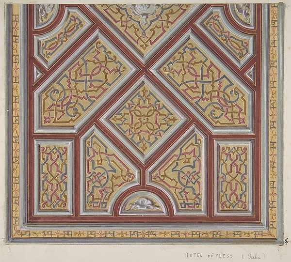 Jules-Edmond-Charles Lachaise, Design for Ceiling Decoration in the Hôtel de Pless, Berlin