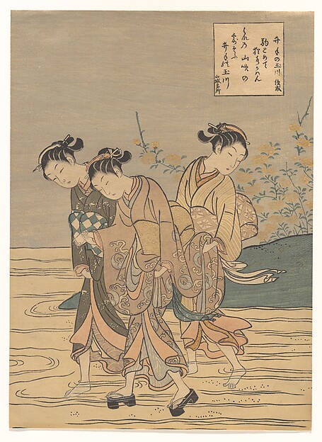 Suzuki Harunobu, The Tama River at Ide, Yamashiro Province