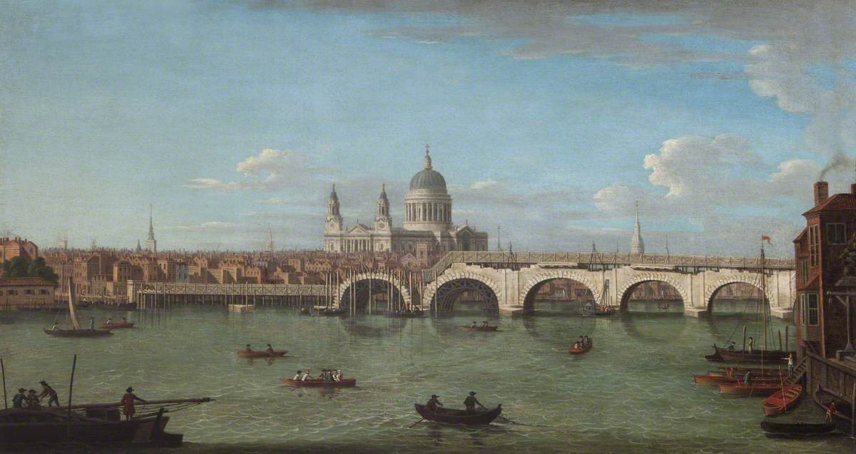 Samuel Scott, View of the Thames with Blackfriars Bridge and St Paul's Cathedral