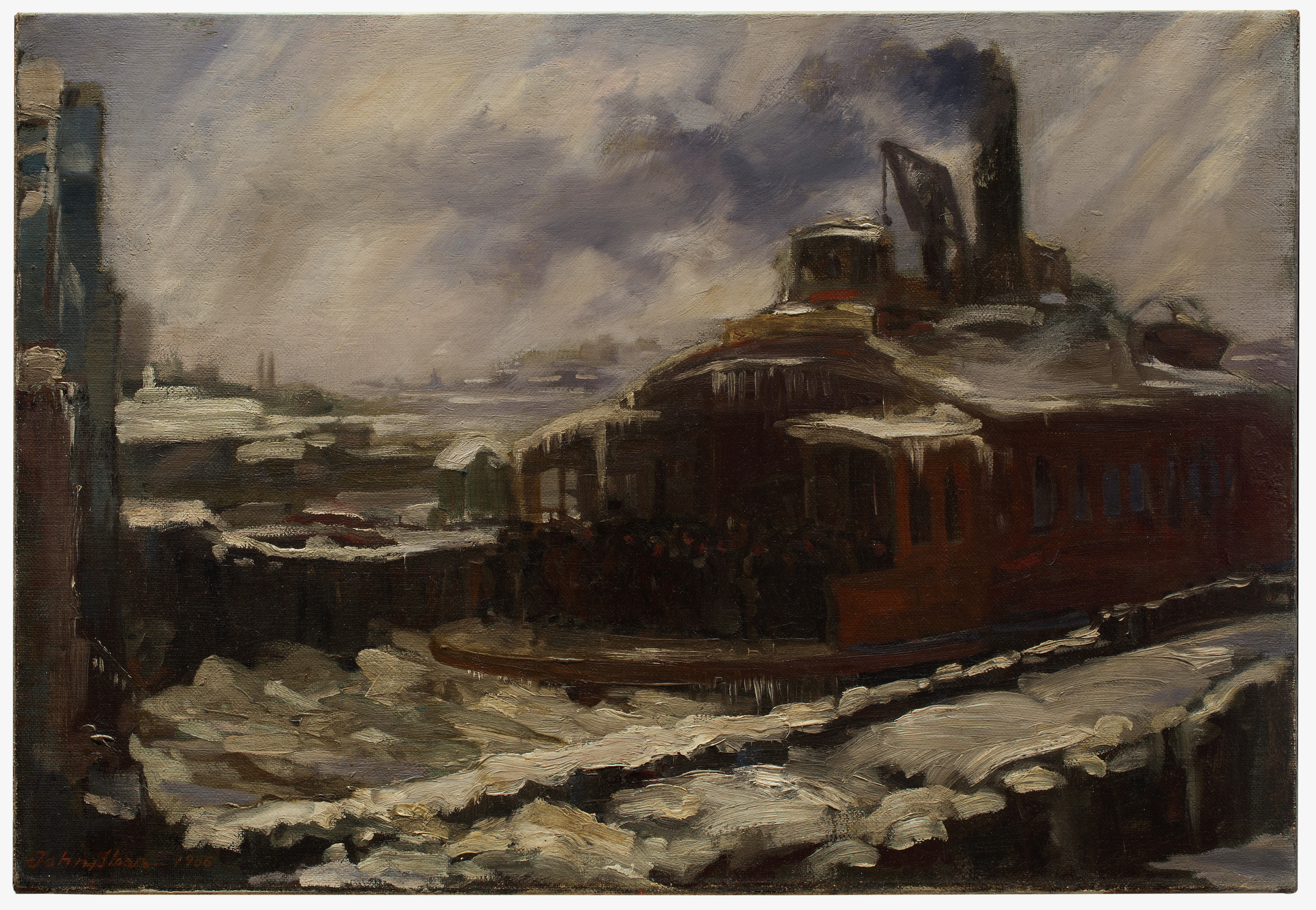 John Sloan, Ferry Slip, Winter