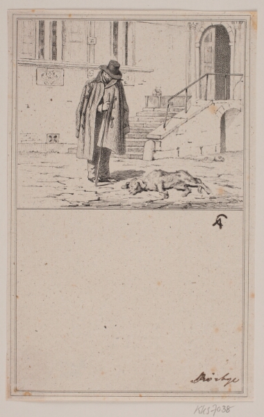 Adolph Kittendorff, Den døde hund. Nr. 2 i Chr. Winther og M. Rørbye, "25 Billeder for små børn"